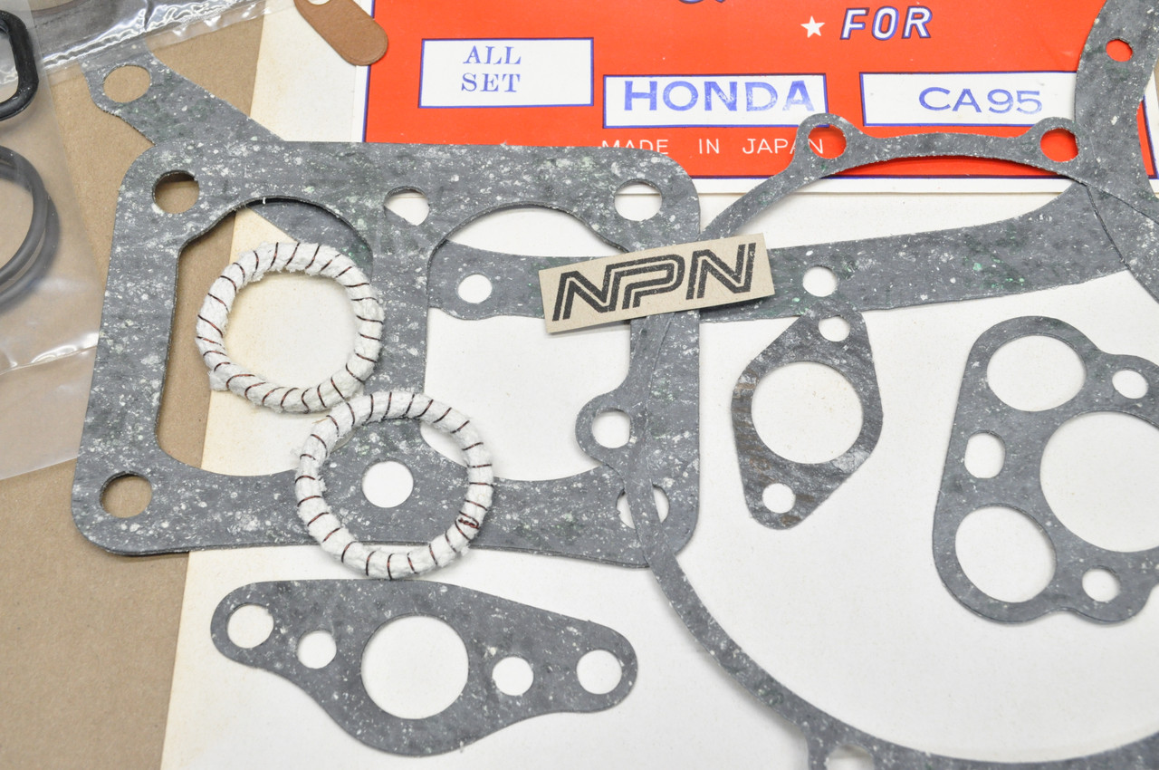 NOS Honda CA95 Benly Astro Complete Top & Bottom End Gasket Kit 06111-202-000