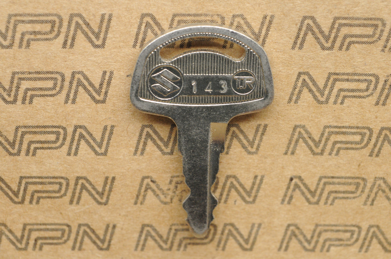 NOS Suzuki Motorcycle Ignition Lock Double Groove Key # 143