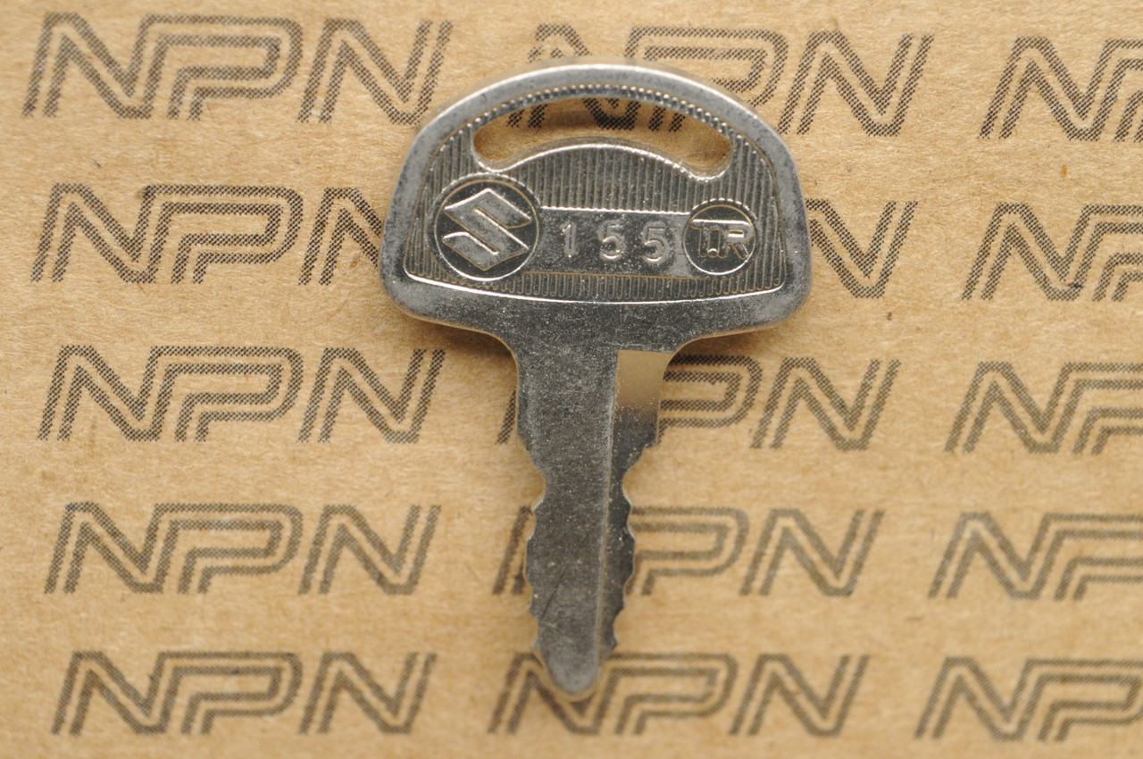 NOS Suzuki Motorcycle Ignition Lock Double Groove Key # 155