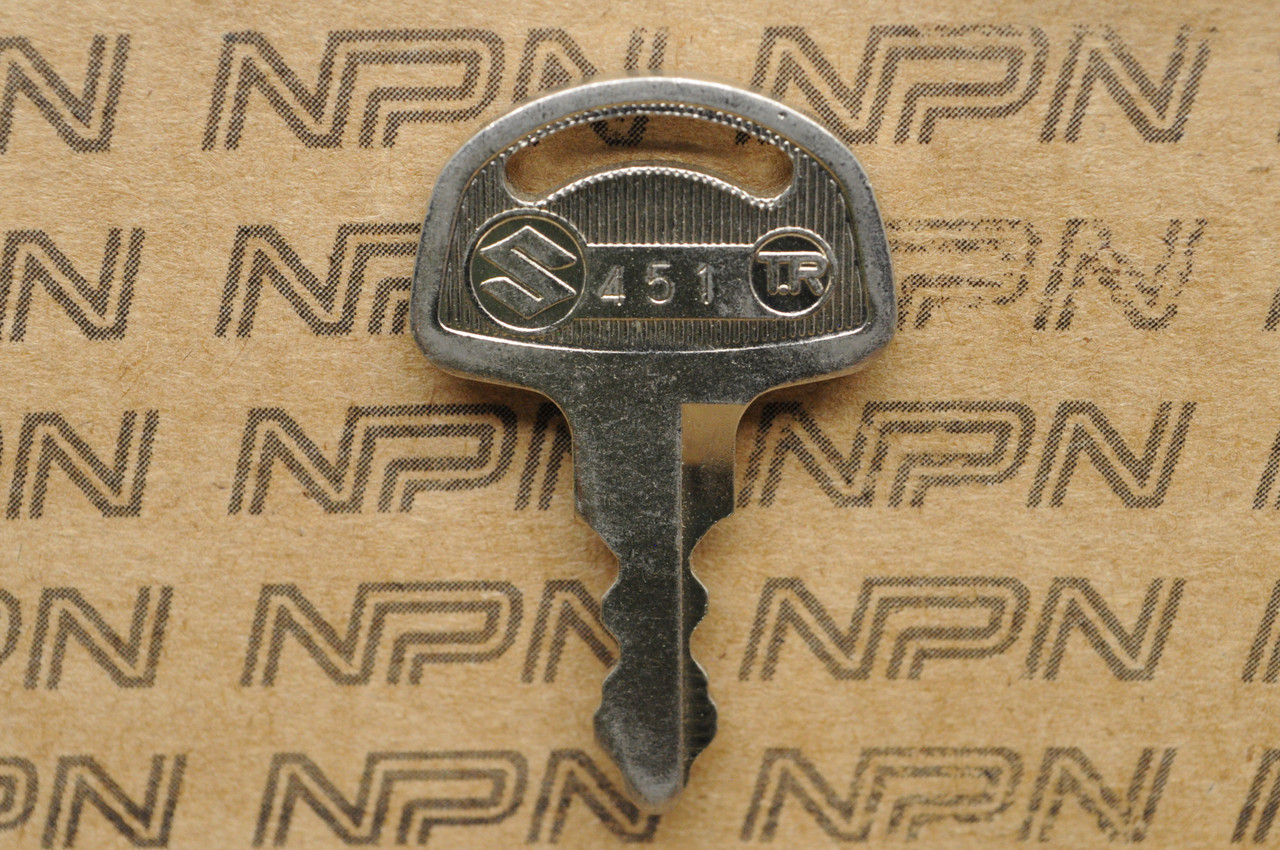 NOS Suzuki Motorcycle Ignition Lock Double Groove Key # 451