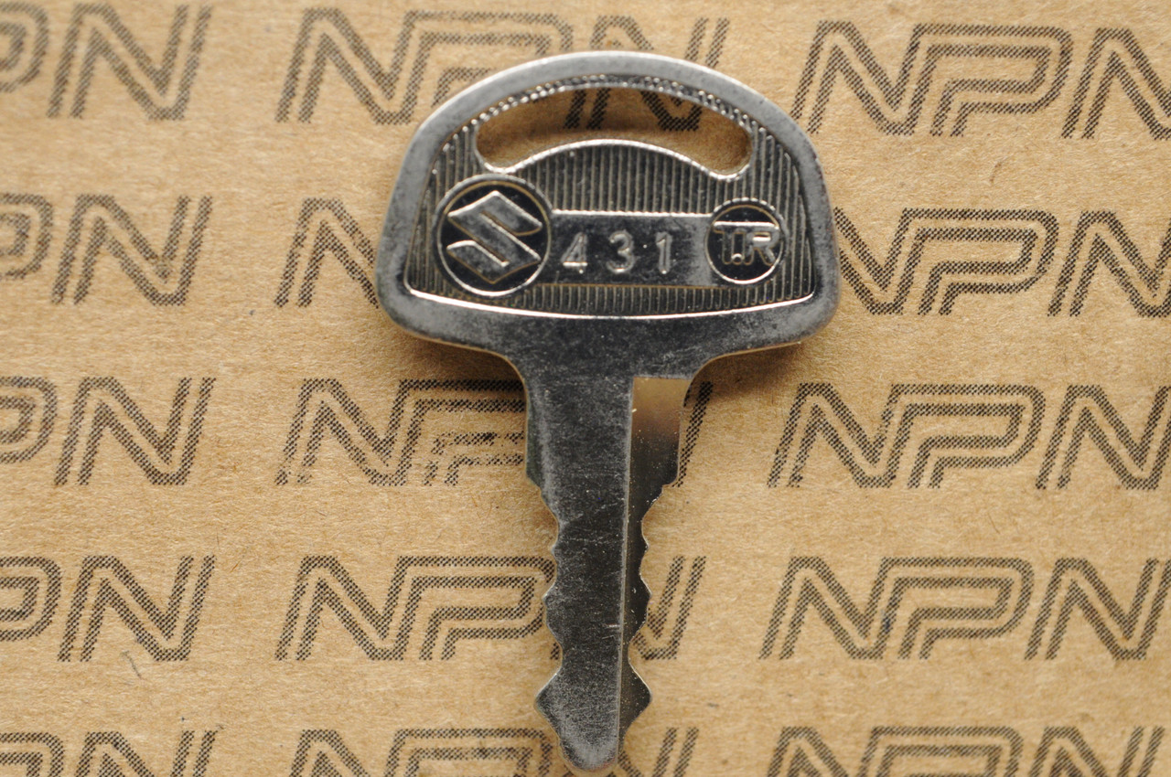 NOS Suzuki Motorcycle Ignition Lock Double Groove Key # 431