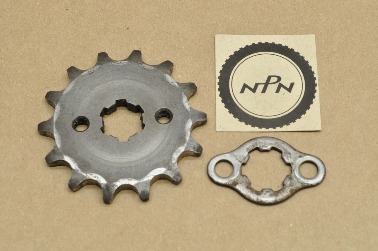 Vtg OEM Honda ATC70 C102 CT70 MR50 QA50 SL70 XL75 XR80 Z50 Sprocket 14T & Retainer 23800-040-010