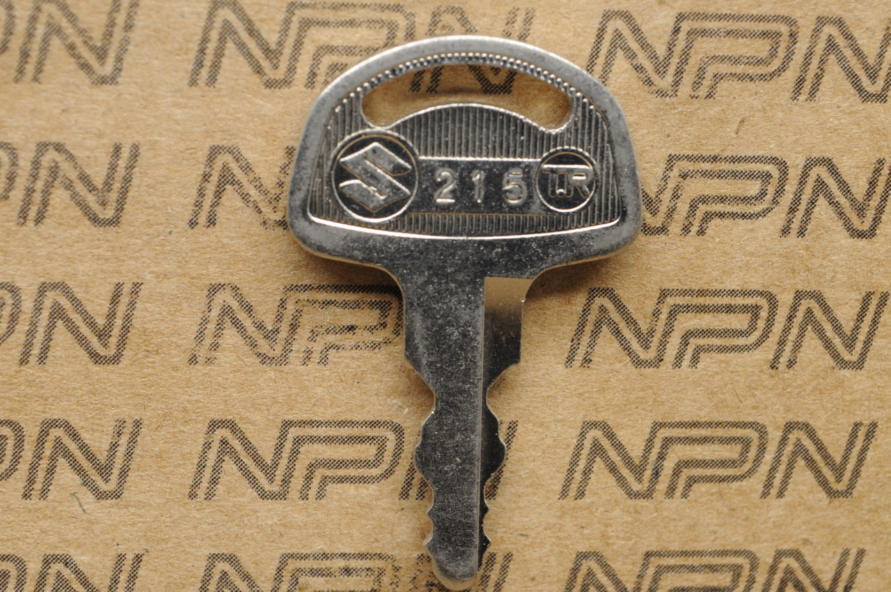 NOS Suzuki Motorcycle Ignition Lock Double Groove Key # 215