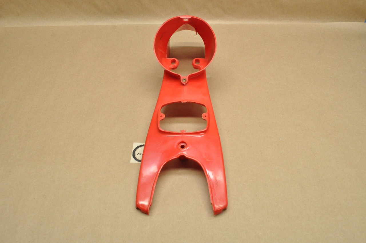 Vtg OEM Honda C100 C102 C105 T Headlight Bucket Case Cover in Red 61301-001-020 C