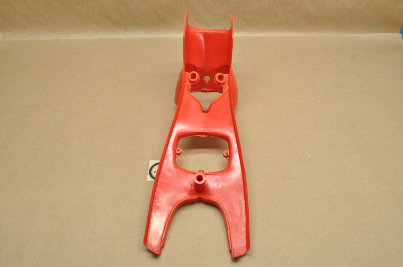 Vtg OEM Honda C100 C102 C105 T Headlight Bucket Case Cover in Red 61301-001-020 C