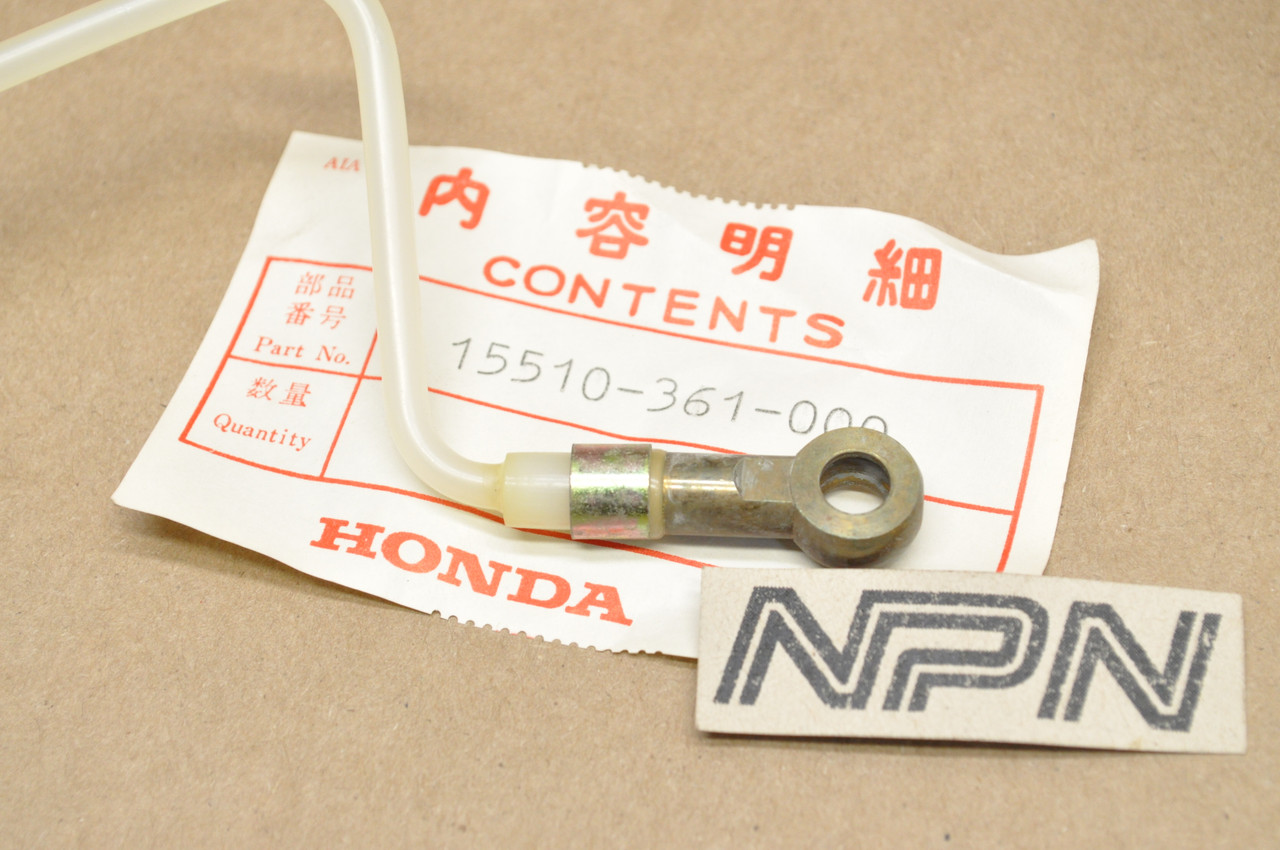 NOS Honda MT125 K0-1976 Elsinore Oil Outlet Pipe Line Tube Hose 15510-361-000