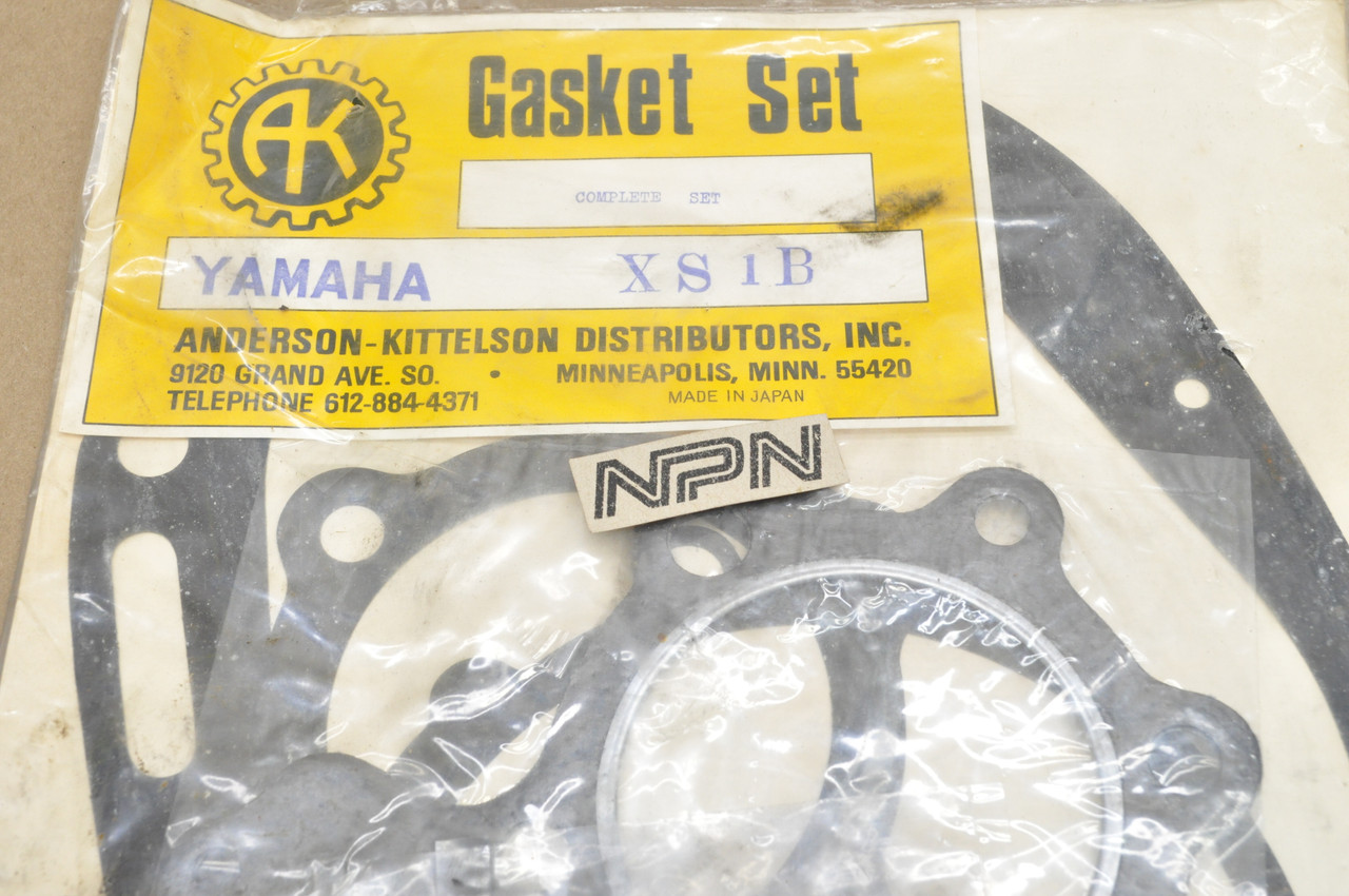 NOS Yamaha XS1 B Anderson Japan Complete Engine Motor Gasket Kit