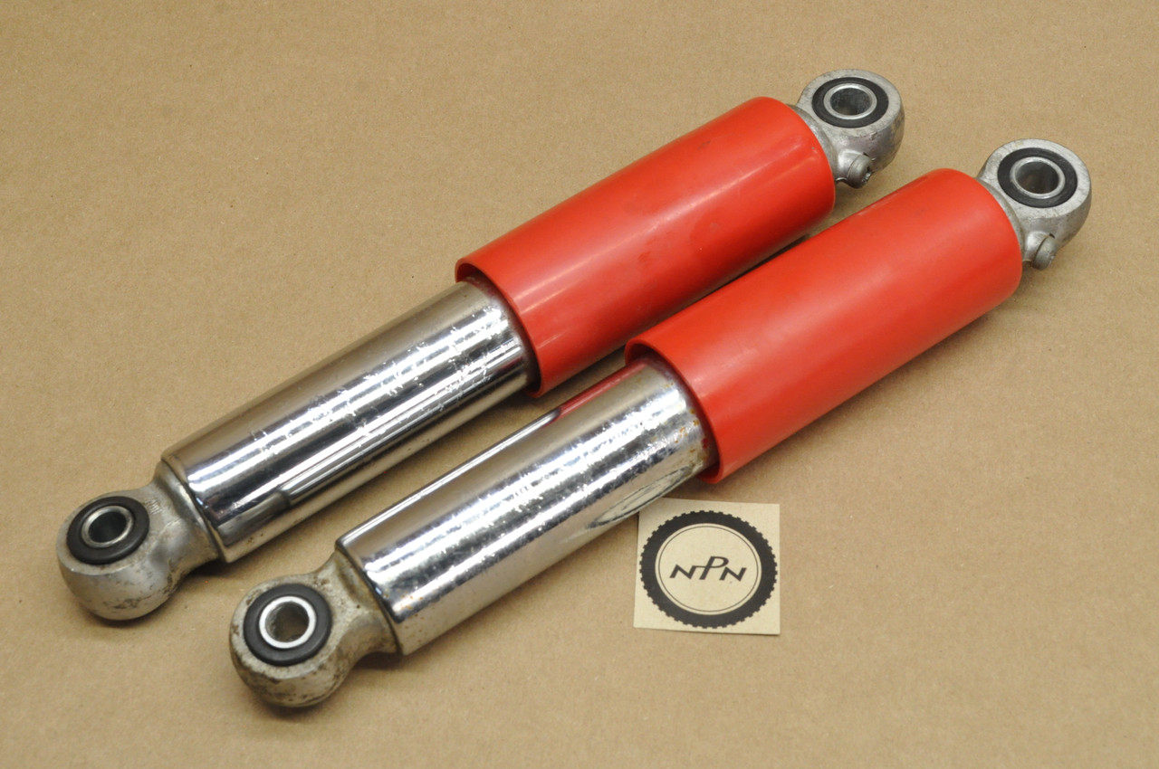Vtg OEM Honda C100 CA100 C102 CA102 Scarlet Red Rear Shock Absorber Set 52400-001-020 C
