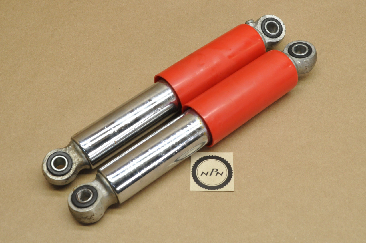 Vtg OEM Honda C100 CA100 C102 CA102 Scarlet Red Rear Shock Absorber Set 52400-001-020 C