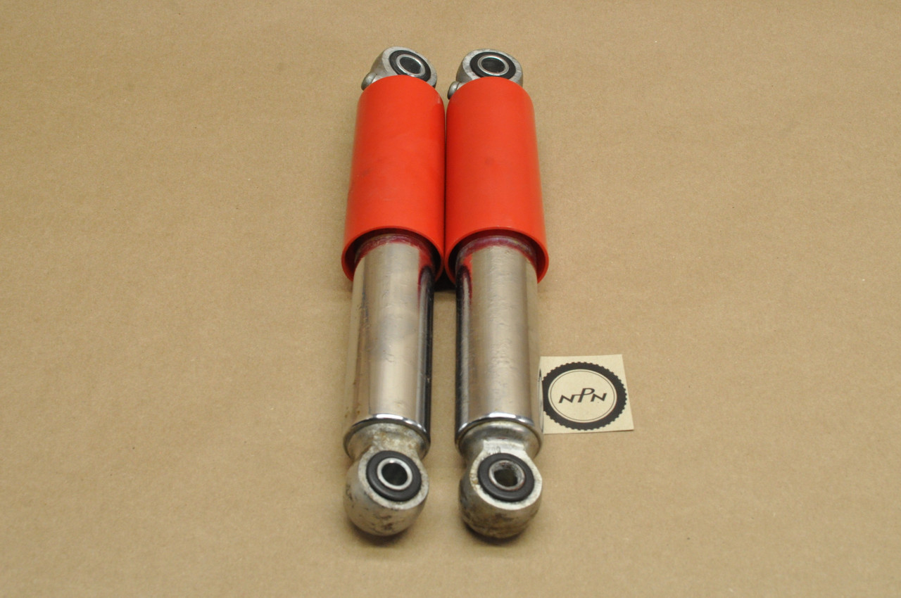 Vtg OEM Honda C100 CA100 C102 CA102 Scarlet Red Rear Shock Absorber Set 52400-001-020 C