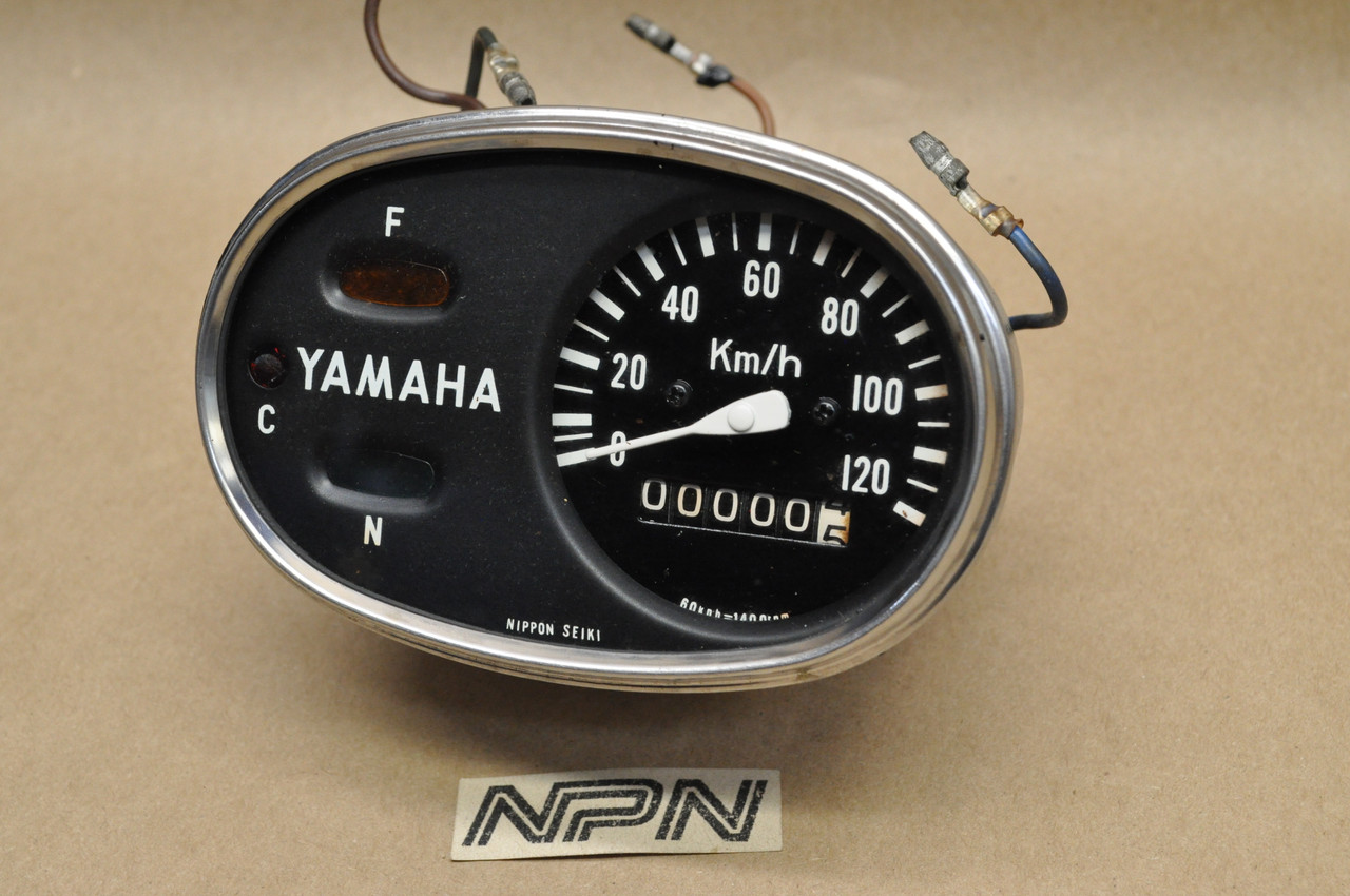 NOS Yamaha YL1 Twinjet Speedometer KMH Odometer Meter Gauge 132-83510-41