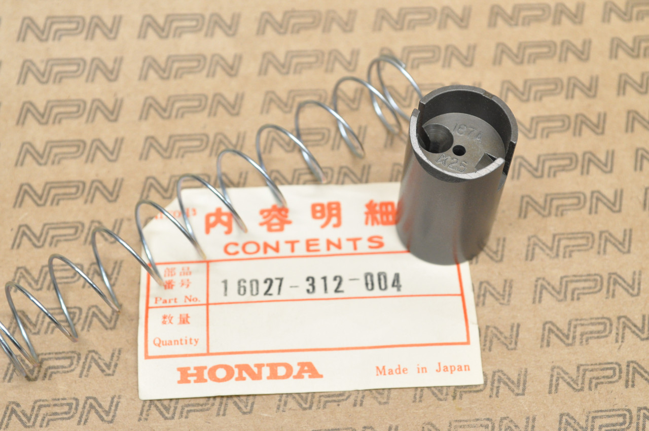NOS Honda SL350 K1-K2 Carburetor Throttle Valve Slide & Spring Set 16027-312-004