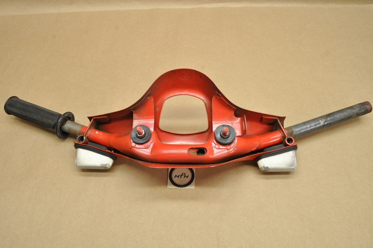 Vtg OEM Honda C100 C102 CM91 Handlebar w/ Turn Signal Red 53100-001-050