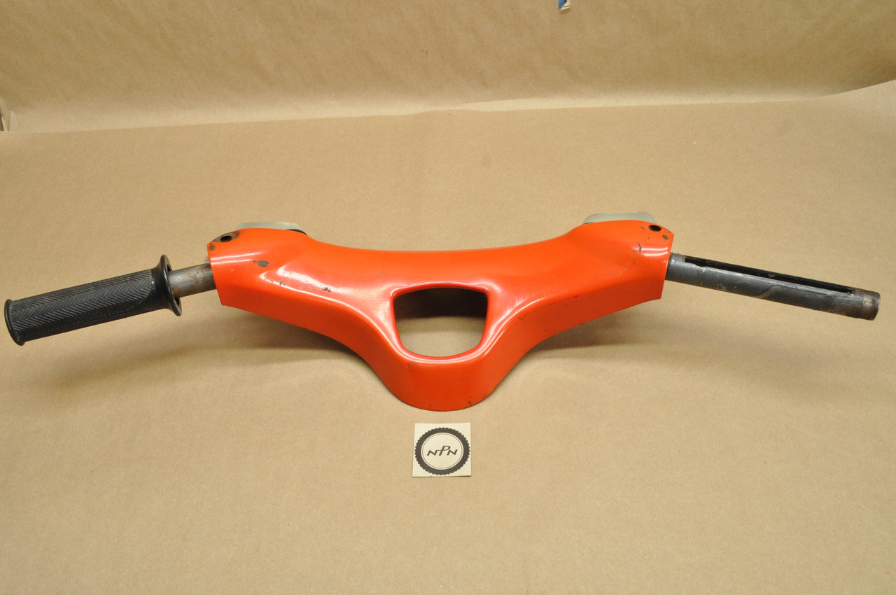 Vtg OEM Honda C100 C102 CM91 Handlebar w/ Turn Signal Red 53100-001-050