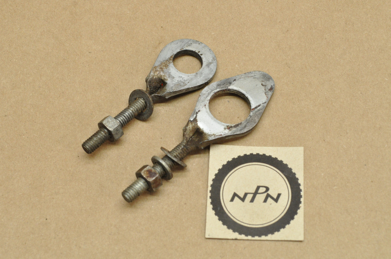 Vintage OEM Honda CA100 C100 CA102 C102 Left & Right Chain Adjuster 40543-001-000