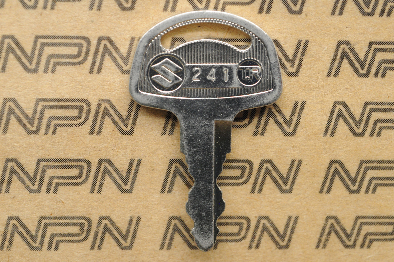 NOS Suzuki Motorcycle Ignition Lock Double Groove Key # 241