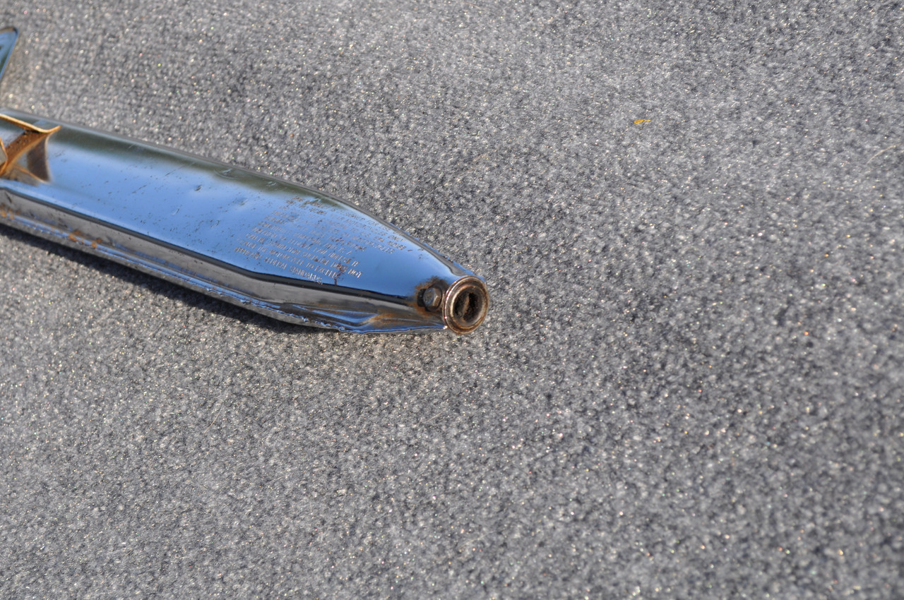 Vintage OEM Honda C100 C102 Exhaust Muffler Header Pipe Baffle 18300-001-107