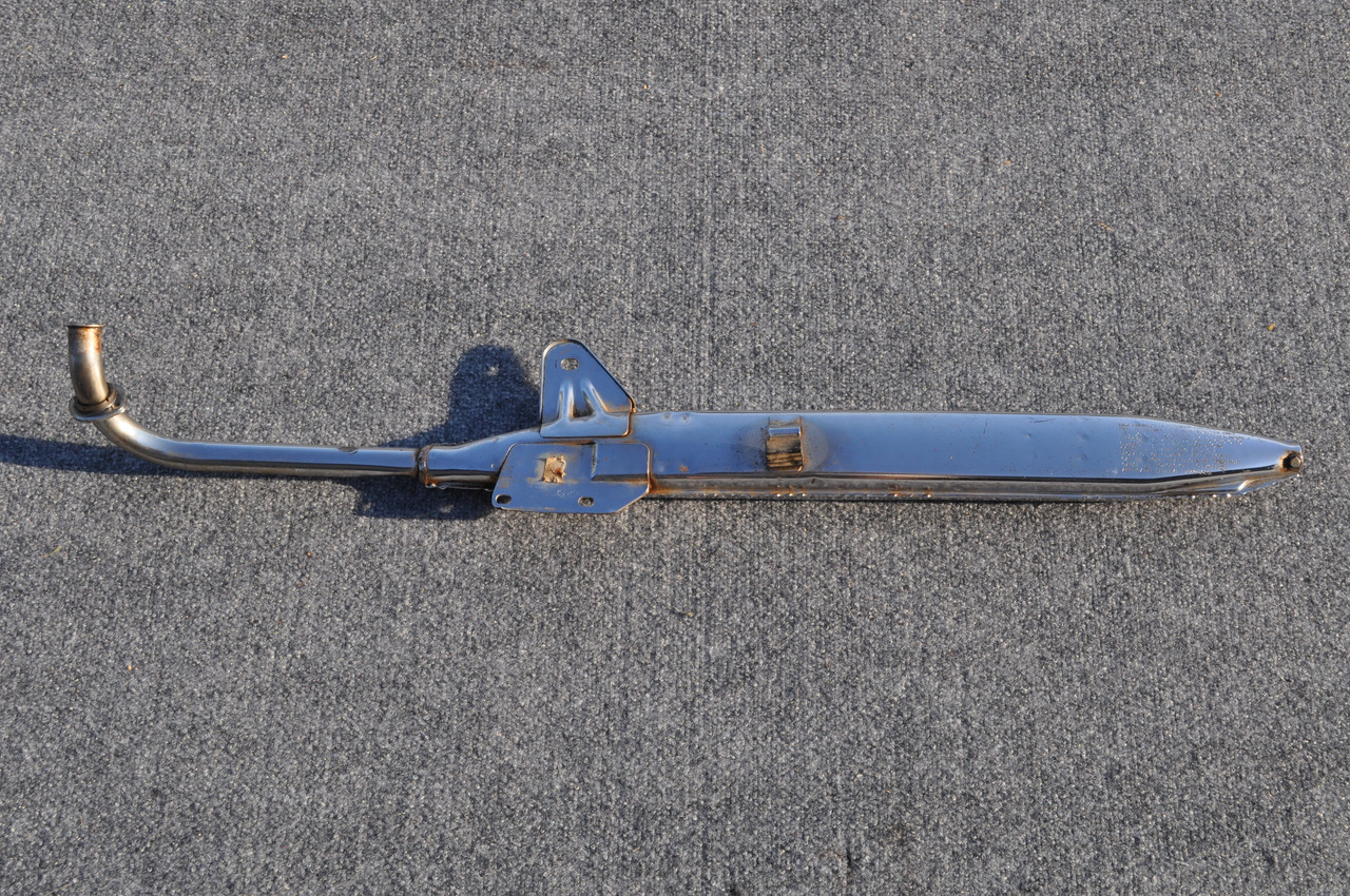 Vintage OEM Honda C100 C102 Exhaust Muffler Header Pipe Baffle 18300-001-107