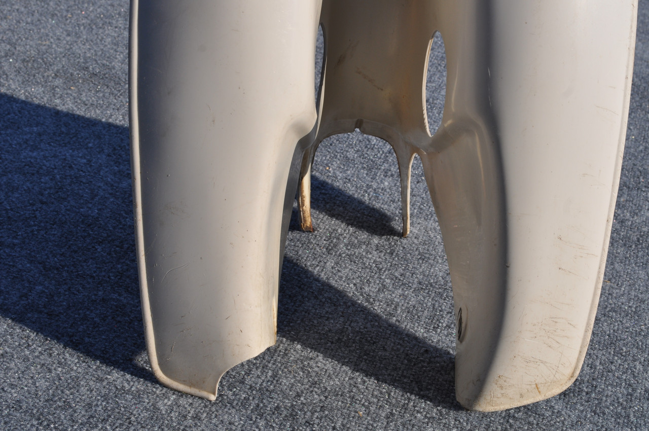 Vtg OEM Honda CA102 C102 Front Leg Shield Cowling Fairing & Emblem 64301-003-010