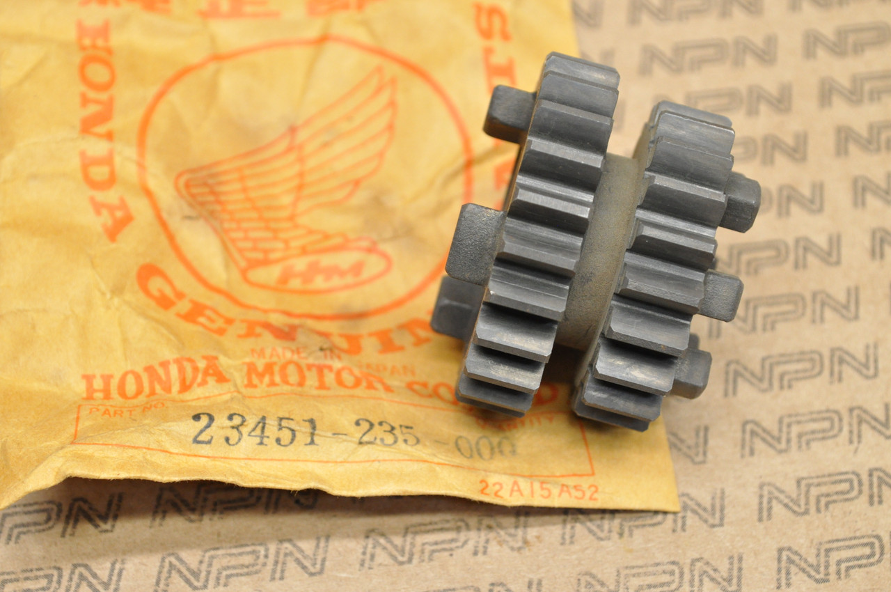 NOS Honda CB175 CB200 CL175 SL175 XL175 Main Shaft Shifting Gear 23451-235-000