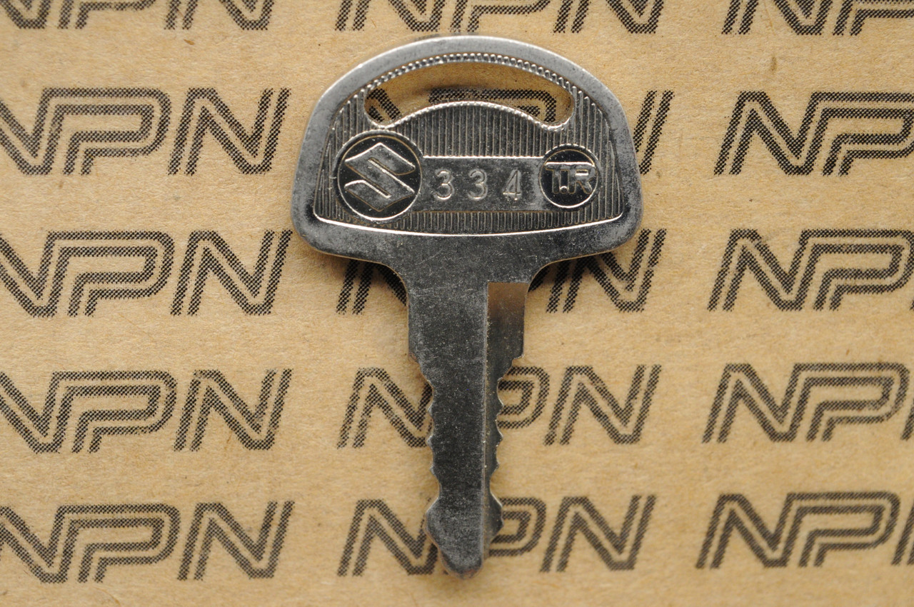 NOS Suzuki Motorcycle Ignition Lock Double Groove Key # 334
