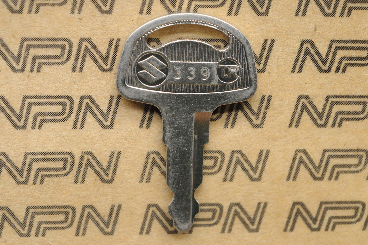 NOS Suzuki Motorcycle Ignition Lock Double Groove Key # 339