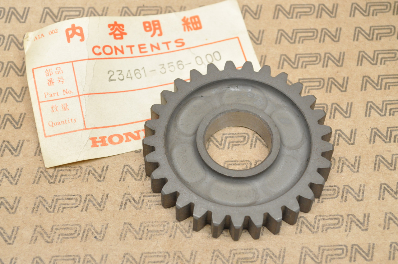 NOS Honda XL350 K0-1978 Main Shaft Fourth 4th Gear 29T 23461-356-000