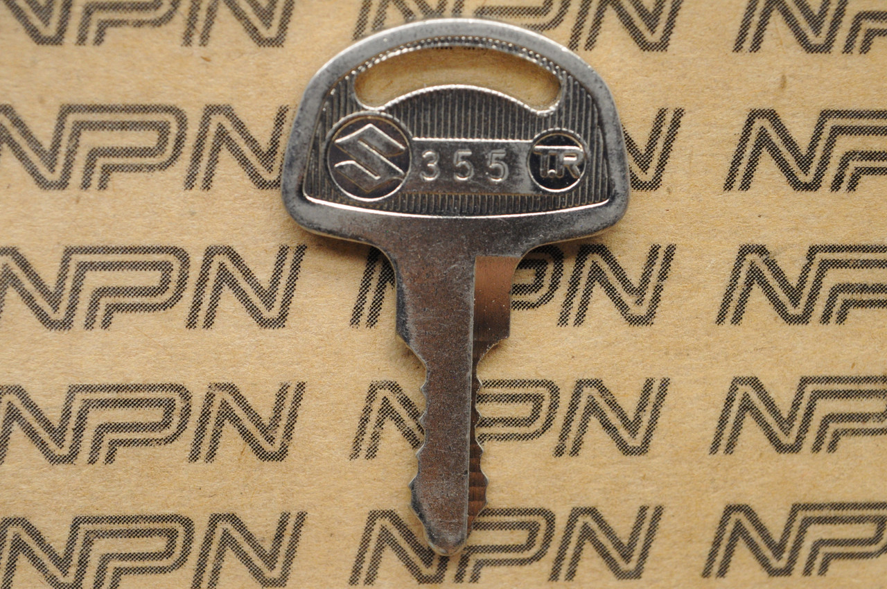 NOS Suzuki Motorcycle Ignition Lock Double Groove Key # 355