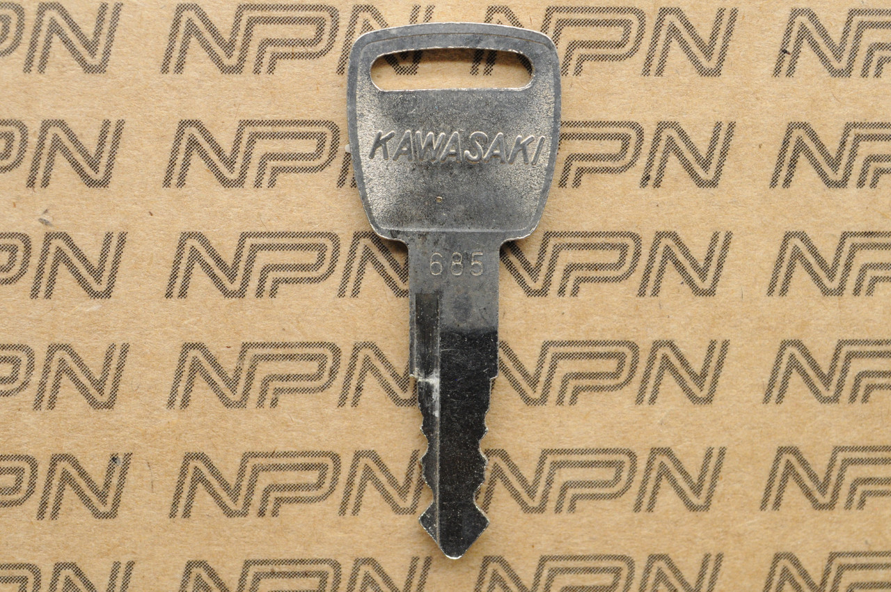 NOS Kawasaki Ignition Switch & Lock Key 27008-042-85 # 685
