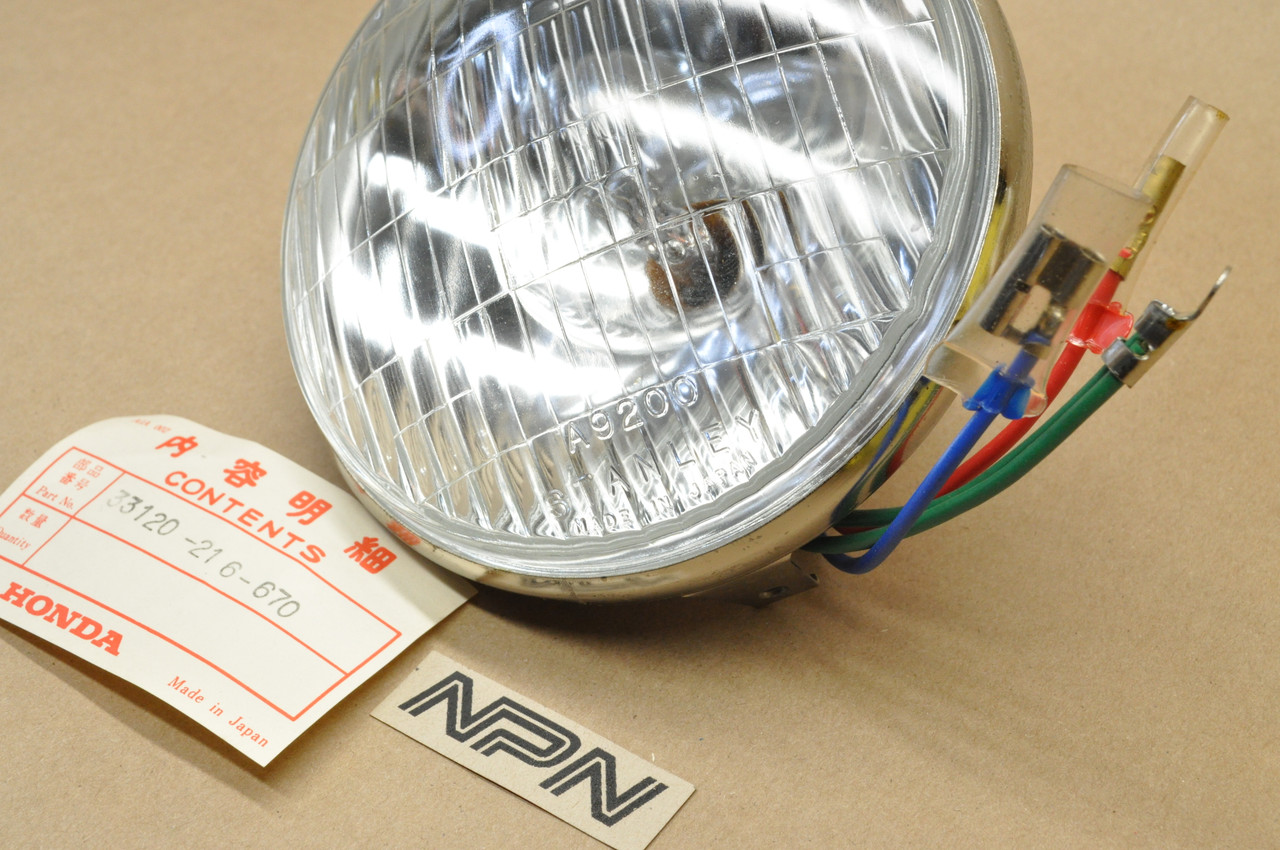 NOS Honda CB160 CL160 Stanley 12V Head Light Sealed Beam Unit 33120-216-670