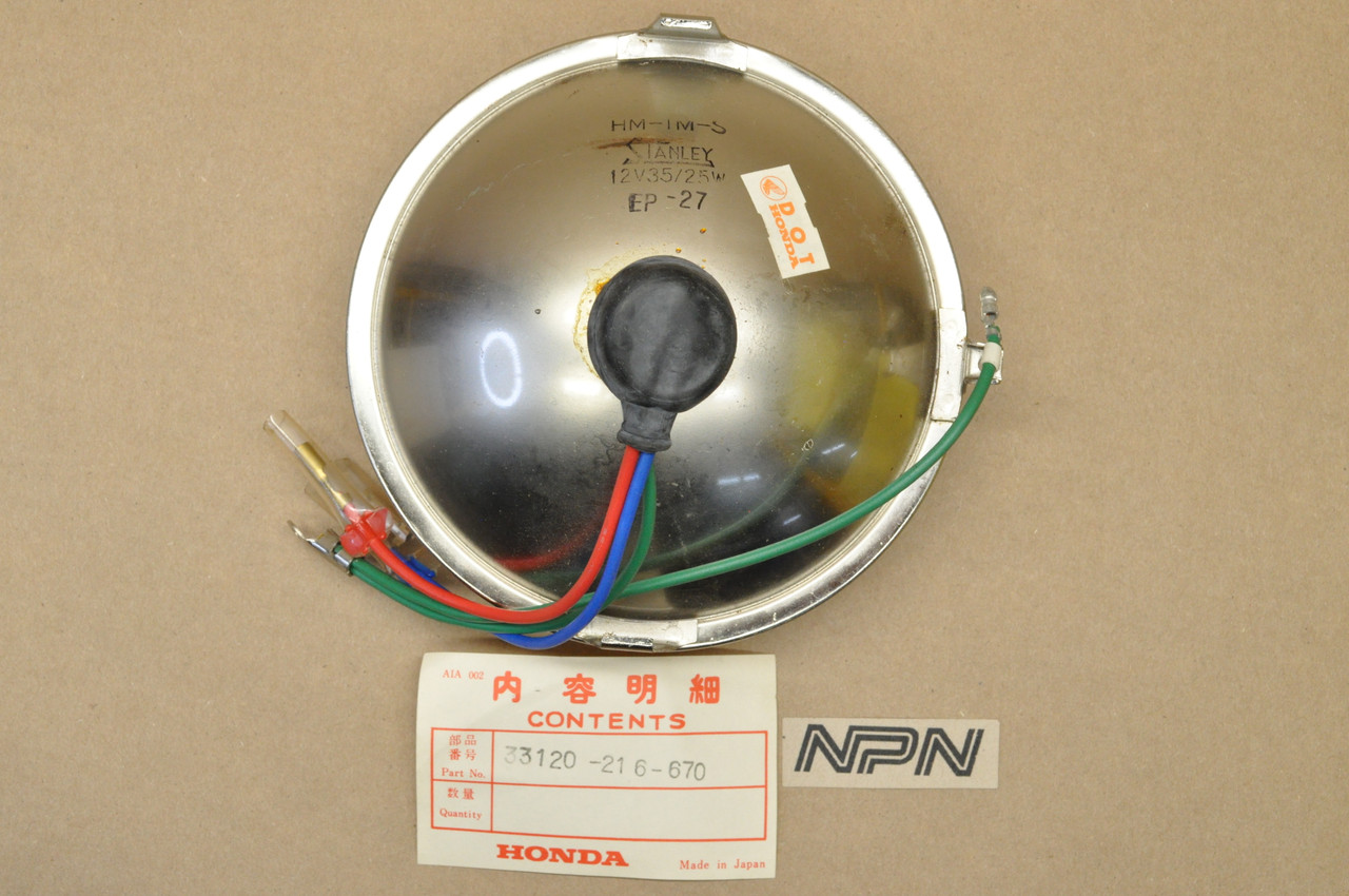 NOS Honda CB160 CL160 Stanley 12V Head Light Sealed Beam Unit 33120-216-670