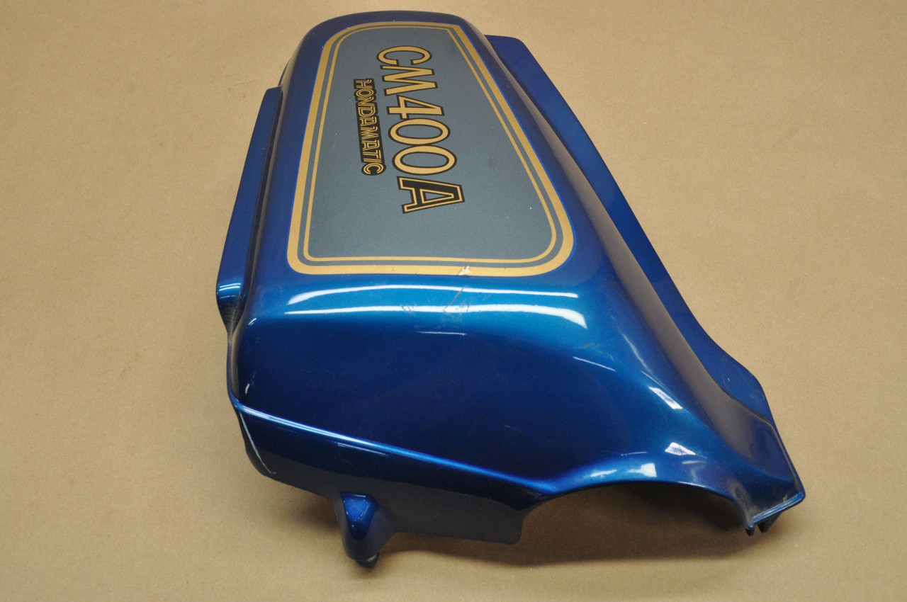Vtg OEM Honda 1981 CM400 A Hondamatic Battery Right Side Cover Candy Blue 83600-448-630 ZB