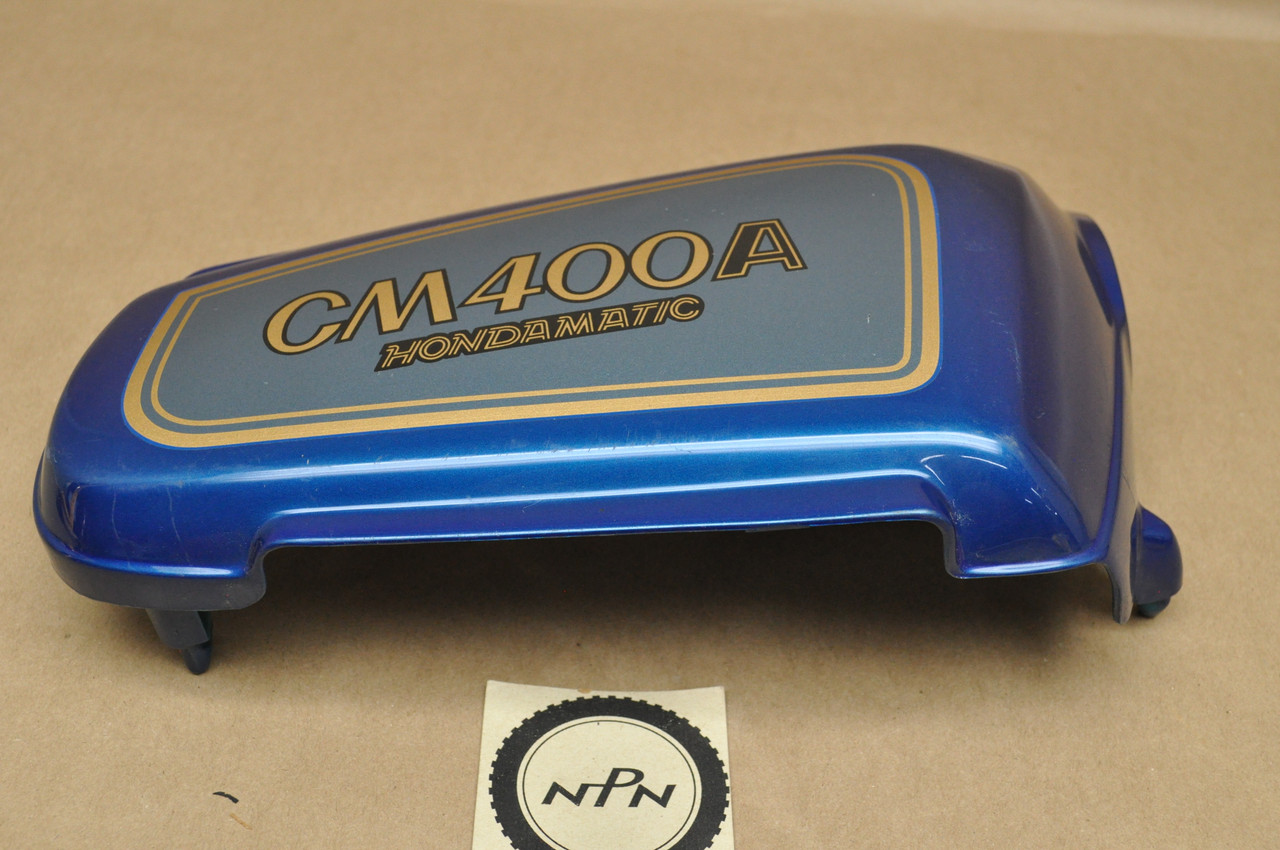 Vtg OEM Honda 1981 CM400 A Battery Right Side Cover Candy Blue 83600-448-630 ZB