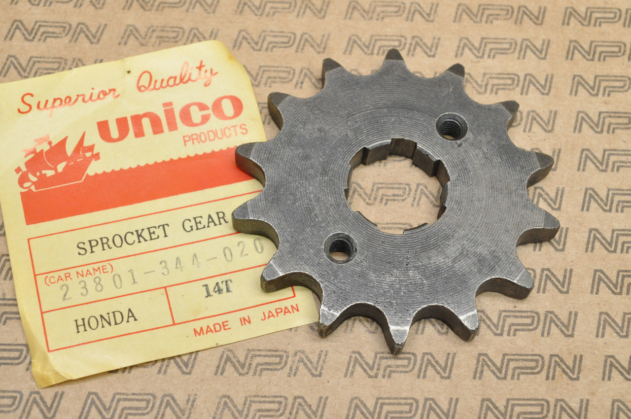 NOS Honda CB450 CJ360 CL350 CL450 CM400 SL350 Unico Sprocket 14T 23801-344-000