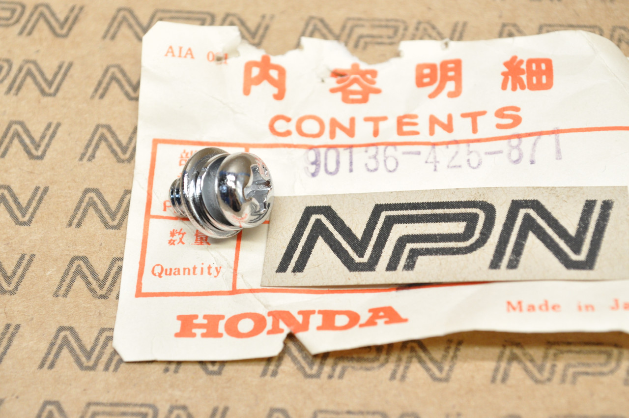NOS Honda CB650 CB750 CB900 CM250 FL350 XL185 Screw w/ Washer 90136-425-871