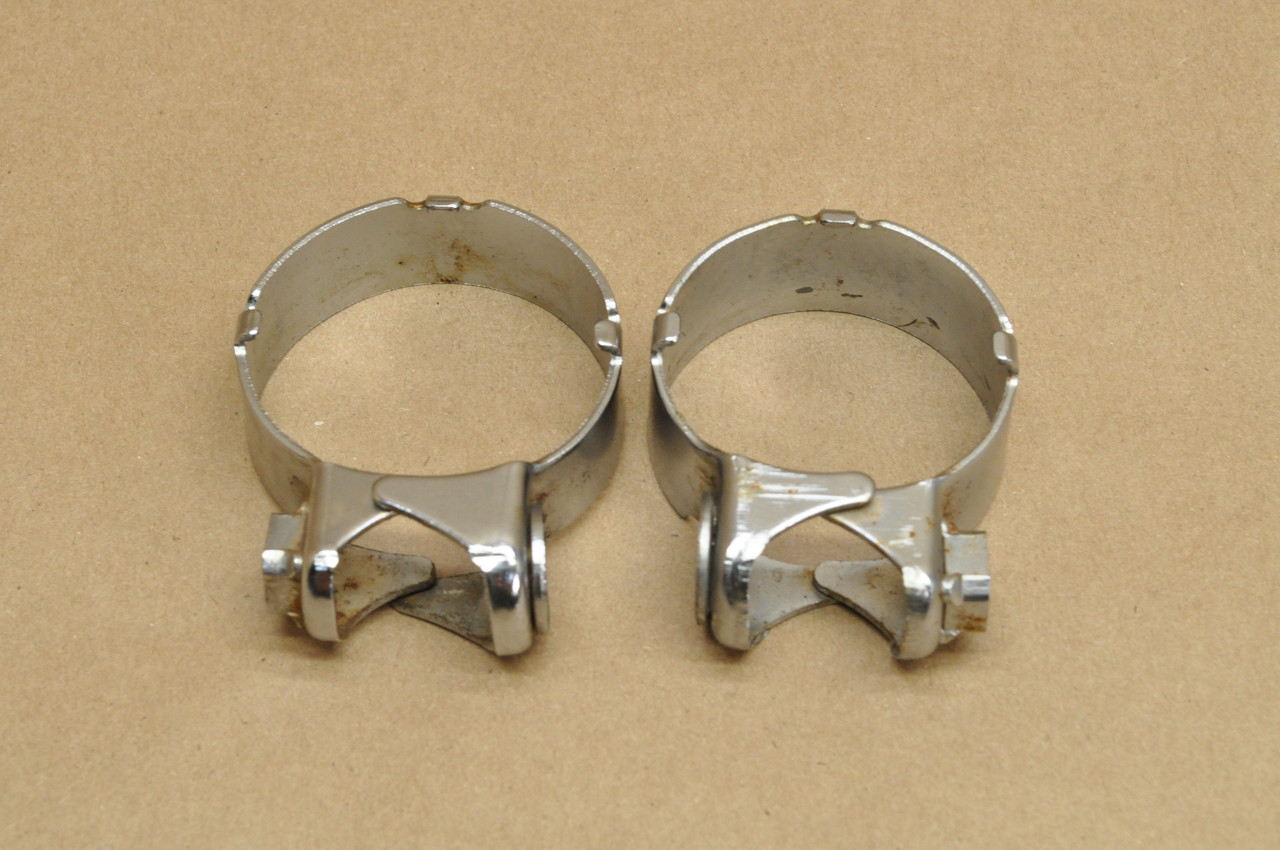 Vtg OEM Honda CB400 CB450 CB550 CM400 CM450 CX500 CX650 Muffler Clamp Set 18375-413-000