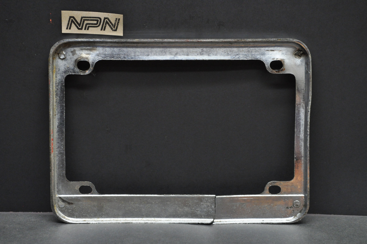 Vintage San Leandro Cycle Center License Plate Frame Diecast CA Motorcycle Dealer