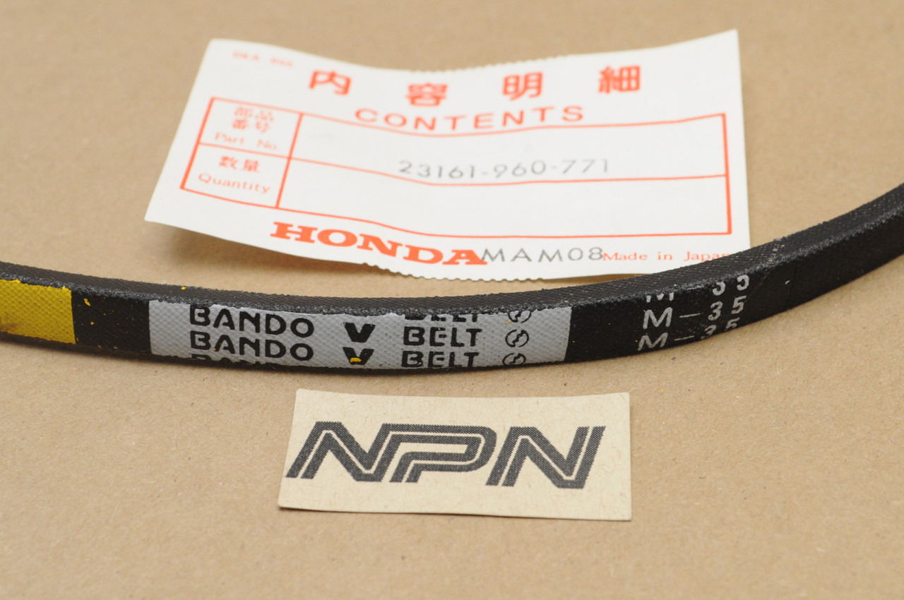 NOS Honda HR21 K1 K2 Lawn Mower V-Belt (35) 23161-960-771