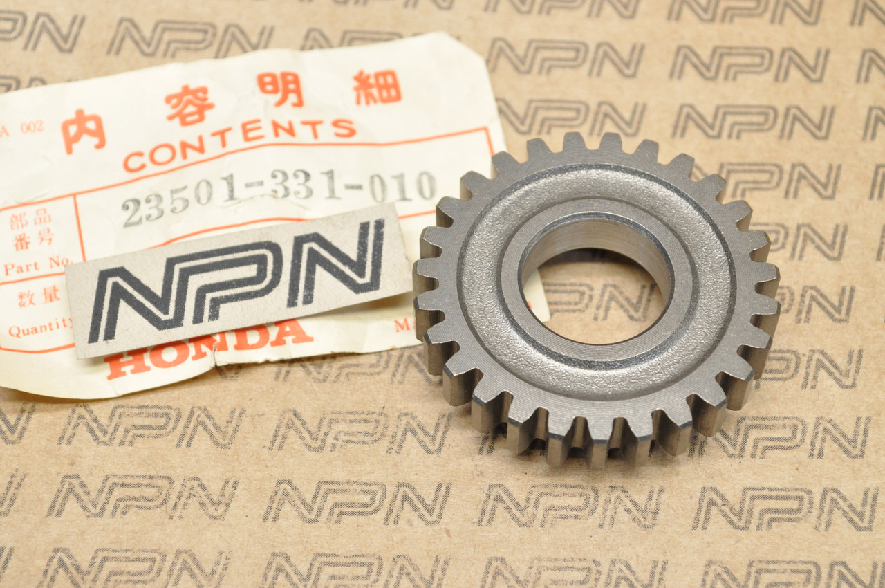 NOS Honda SL100 SL125 XL100 XL125 Main Shaft Top Gear 27T 23501-331-010