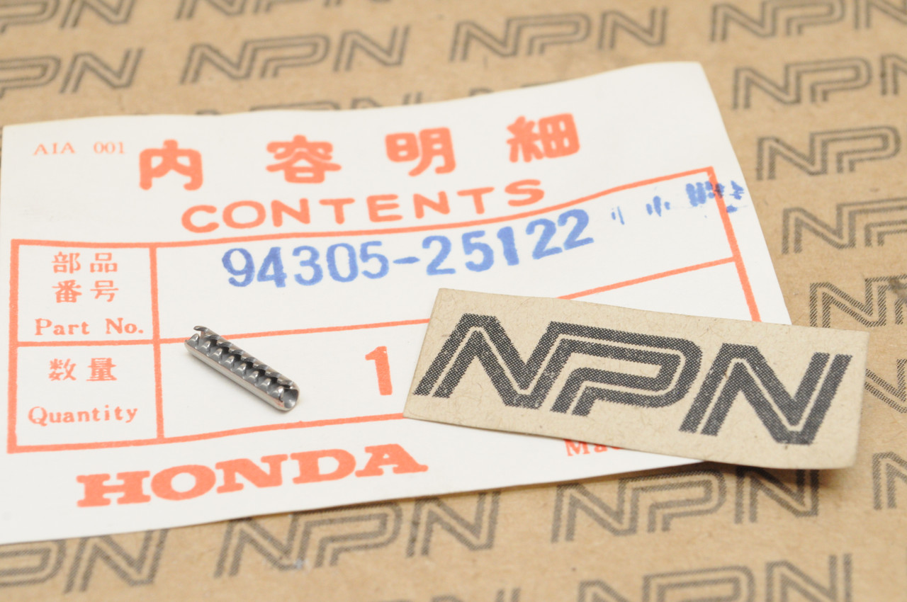 NOS Honda B75 BF100 BF15 BF75 BF8 BF9.9 Spring Pin (2.5x12) 94305-25122