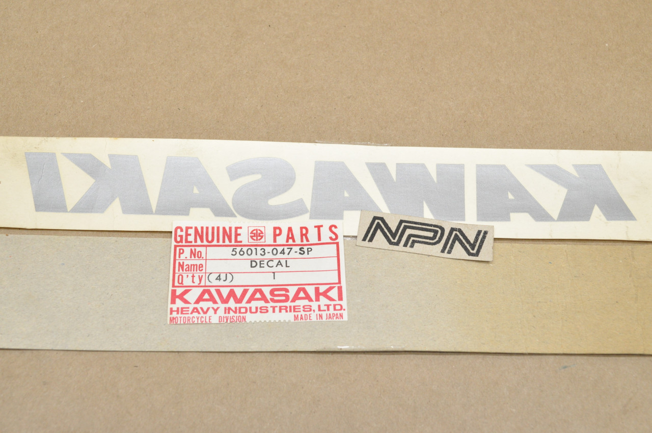 NOS Kawasaki G3 SS Left Fuel Gas Tank Emblem Decal Sticker 56013-047-SP