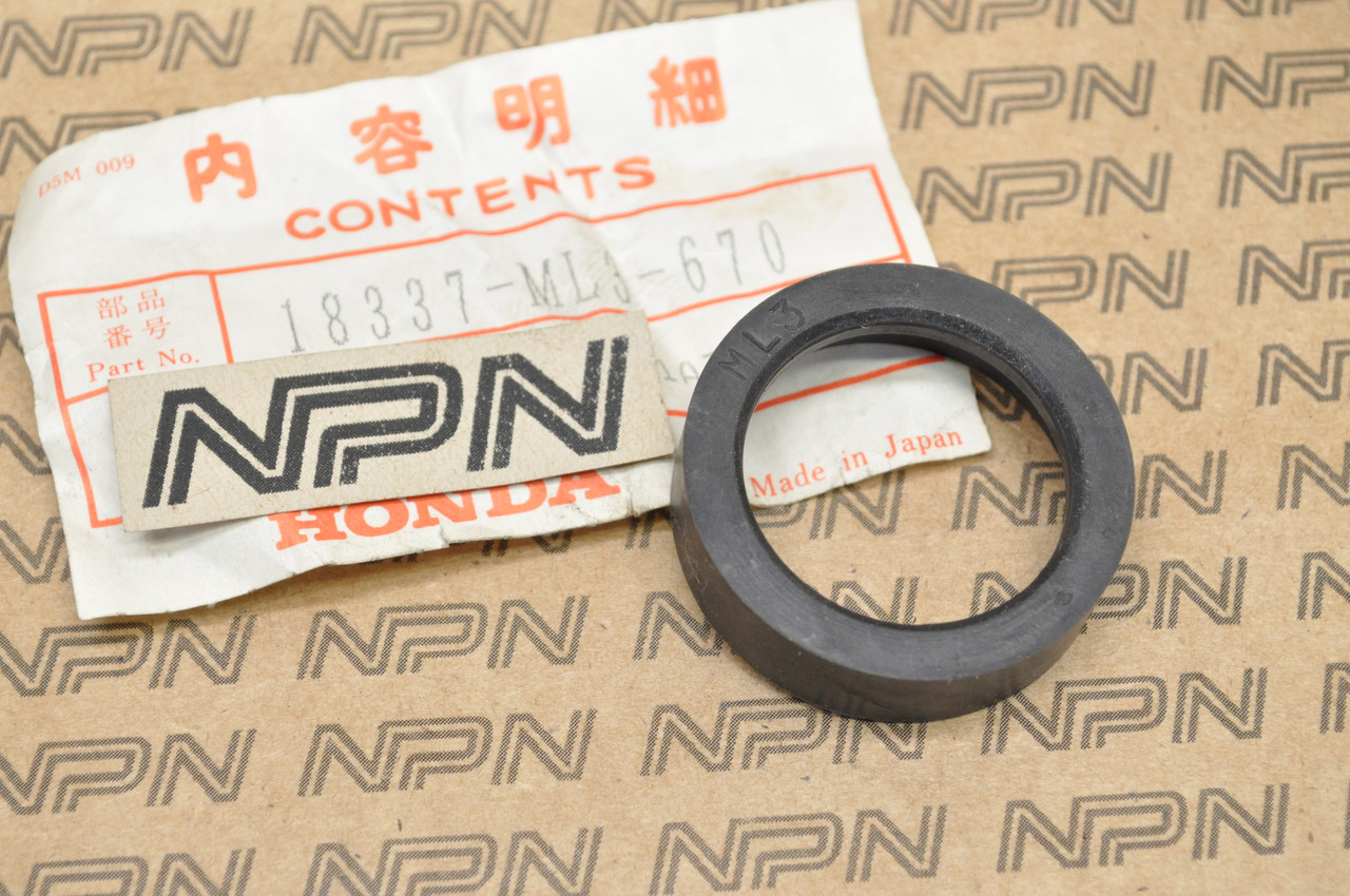 NOS Honda 1986 CR500 R Exhaust Muffler Silencer Rubber Seal 18337-ML3-670