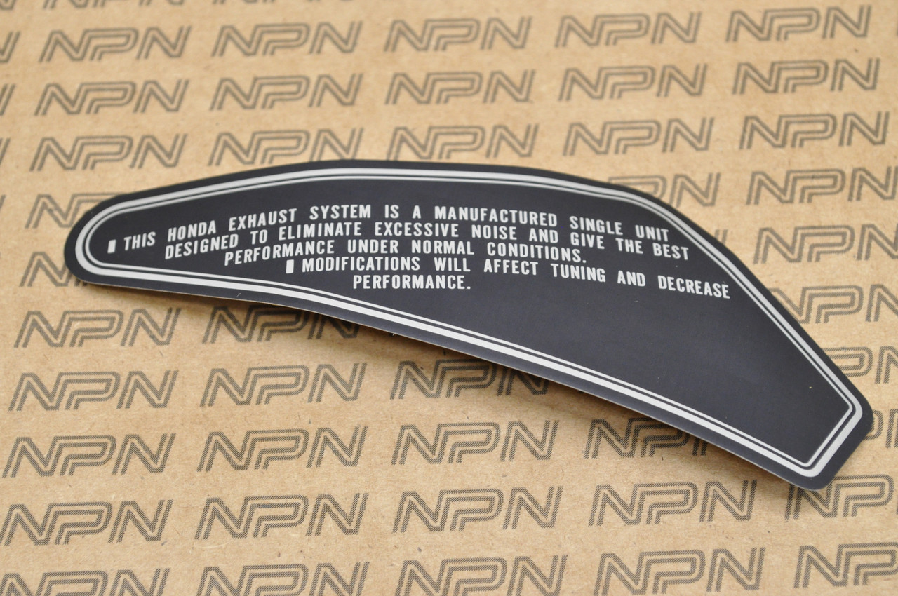 NOS Honda CB750 C CB750K CB750L Caution Label Decal Sticker 87504-425-670