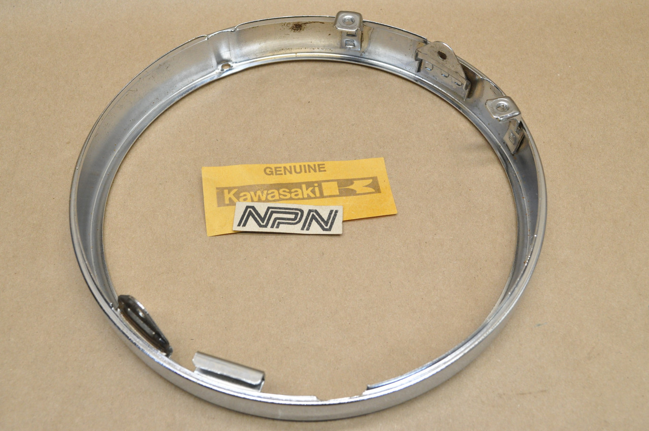 NOS Kawasaki 1972-75 H2 Mach IV Head Light Lamp Rim Ring Bezel 23006-024