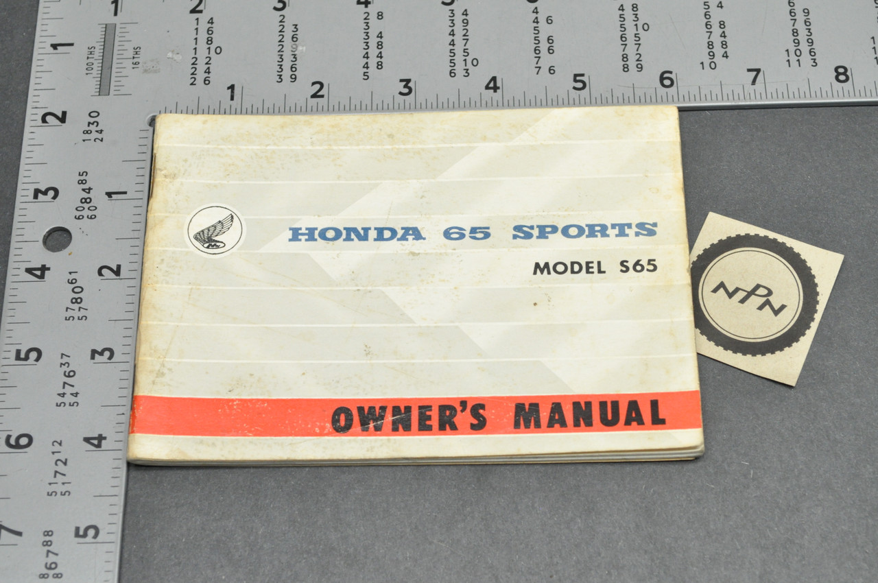 Vintage 1965-69 Honda S65 Sport 65 Motorcycle Owners Manual Original OEM