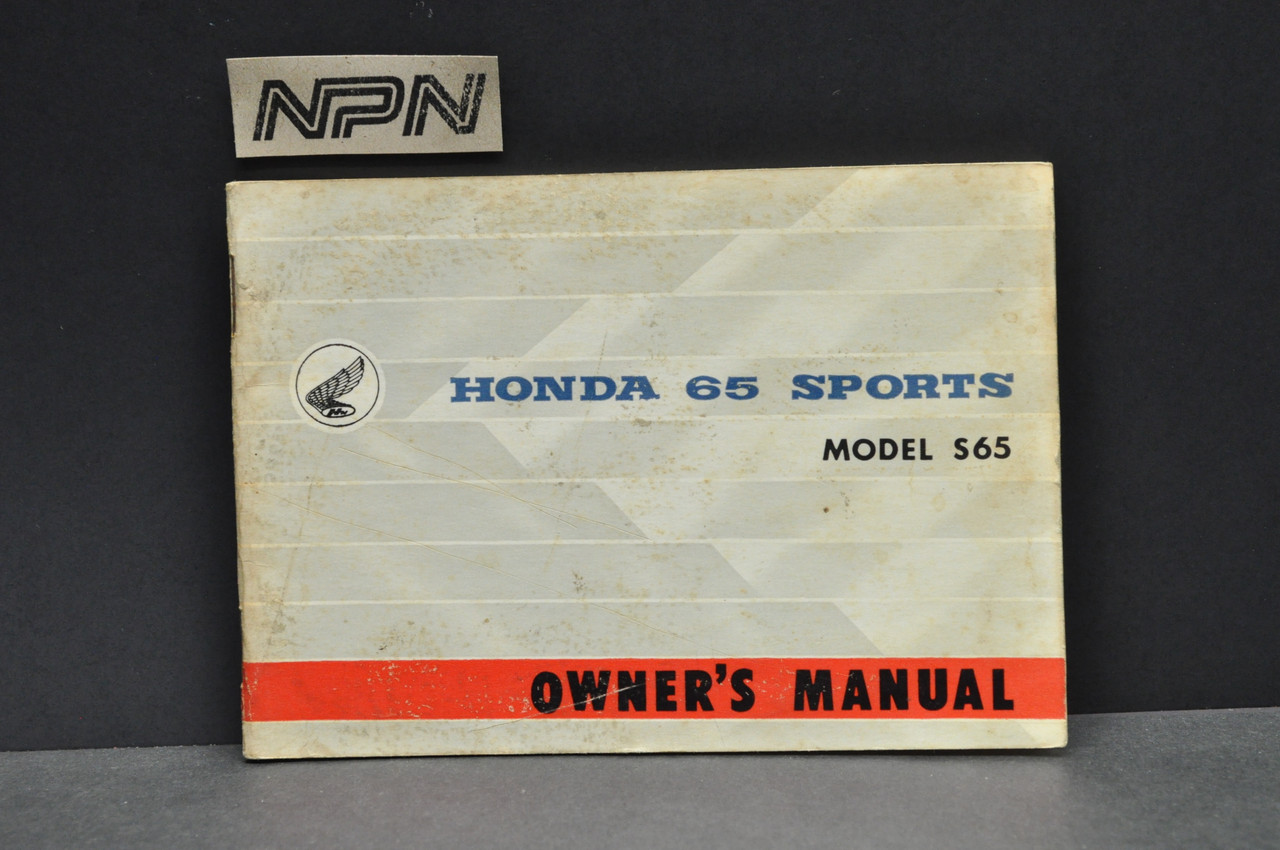 Vintage 1965-69 Honda S65 Sport 65 Motorcycle Owners Manual Original OEM