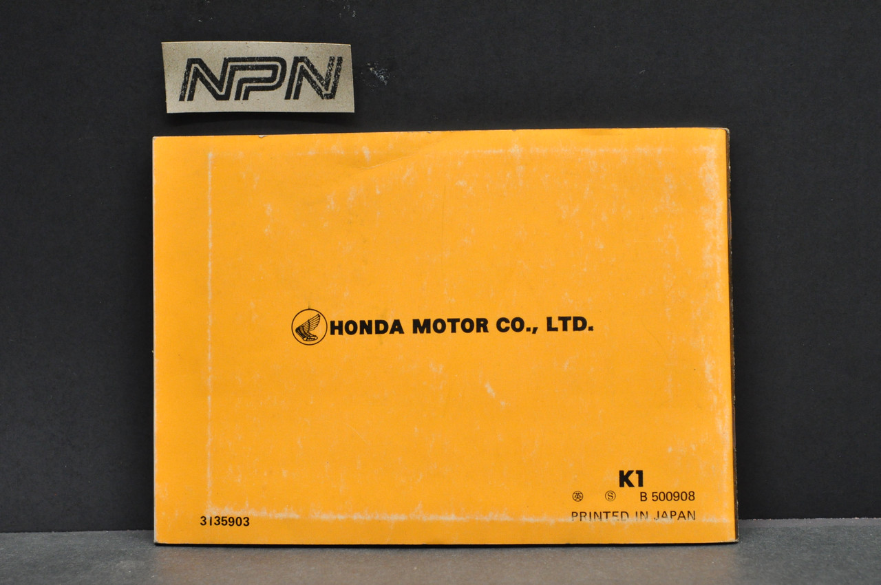 Vintage 1974 Honda CL125 S K1 S1 Scrambler Motorcycle Owners Manual