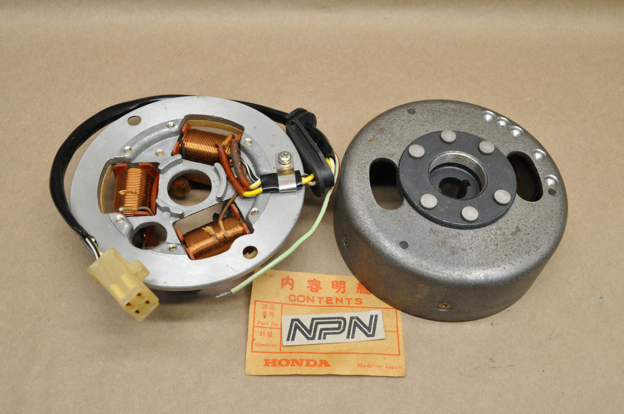 NOS Honda MT125 K0-1976 Elsinore Stator Magneto Rotor Flywheel 31100-361-003