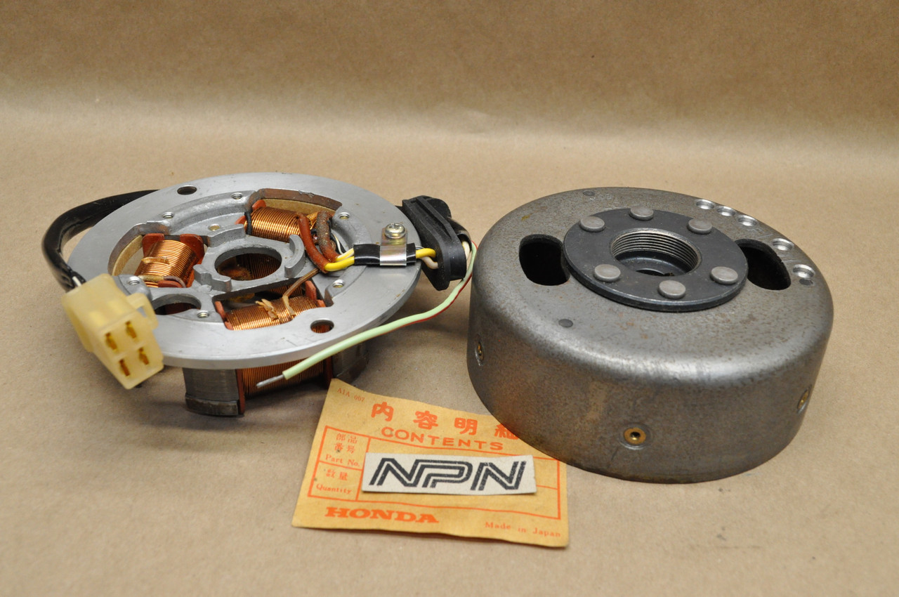 NOS Honda MT125 K0-1976 Elsinore Stator Magneto Rotor Flywheel 31100-361-003