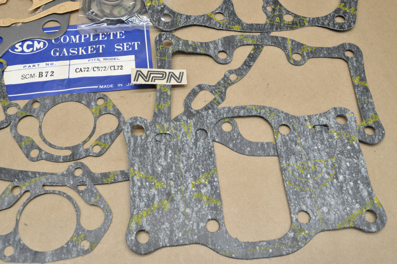 NOS Honda CA72 CB72 CL72 SCM Complete Top & Bottom End Gasket Kit 06110-268-020